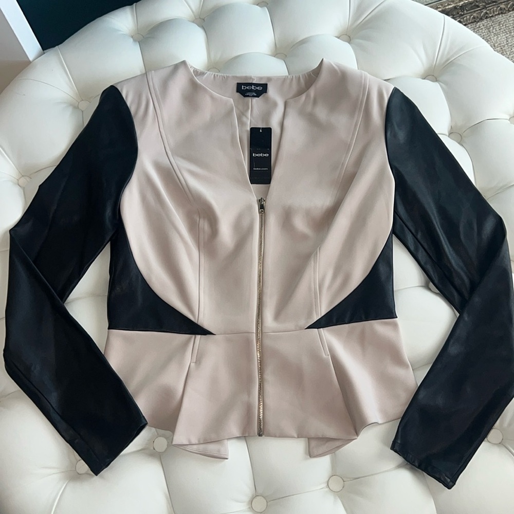 NWT bebe peplum jacket! Size medium